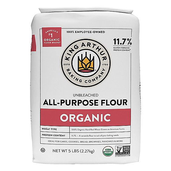 King Arthur All-Purpose Organic Unbleached Flour – 5 Lbs.
