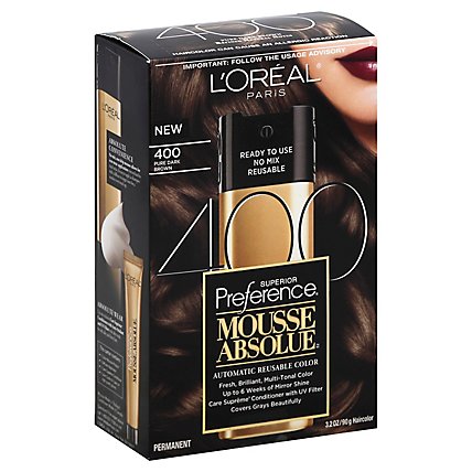 Loreal Preference Absolue Pure Dark Brown 400 - Each - Image 1