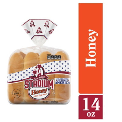 Aunt Millie’s Stadium Honey Hot Dog Buns - 8 Count - Image 1