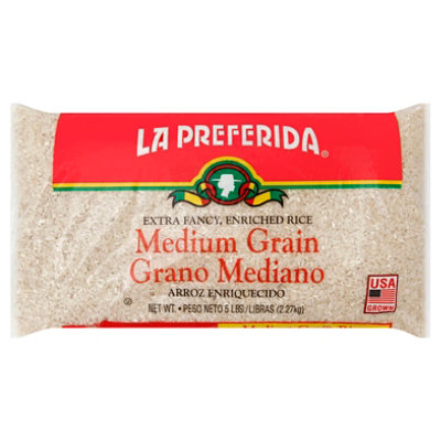 La Preferida Rice Grain Medium - 5 Lb - Image 1