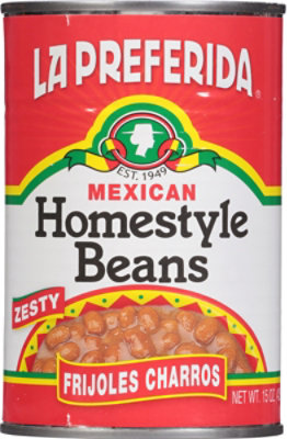 La Preferida Beans Mexican Homestyle, Zesty, Frijoles Charros 15.0 Oz - 15 Oz - Image 2