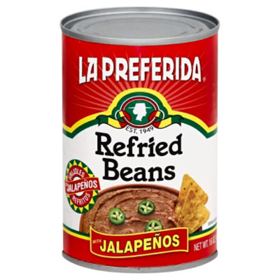 La Preferida Beans Refried Jalapeno - 16 Oz - Image 1