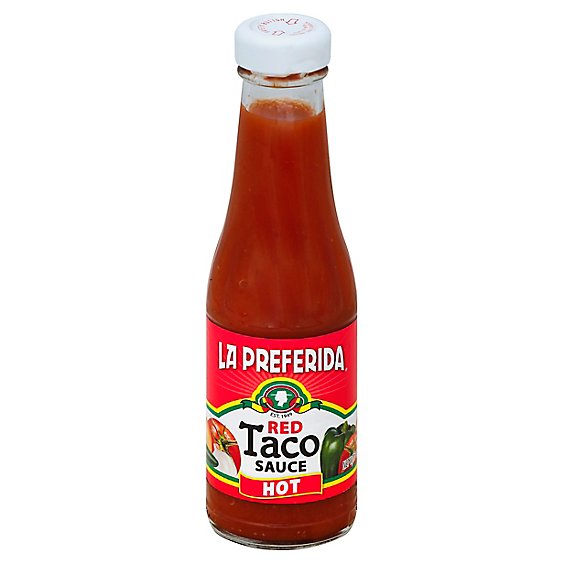 La Preferida Taco Sauce Red, Hot, 7.0 Oz - 7 Oz