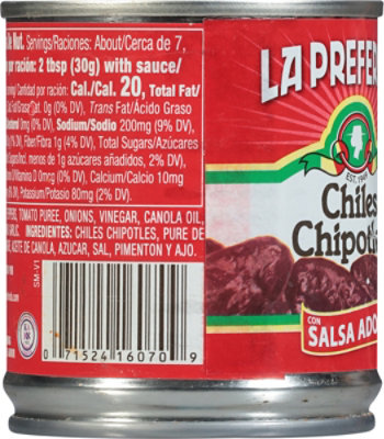 La Preferida Chipotle Peppers, Whole Hot 7 Oz - 7 Oz - Image 6
