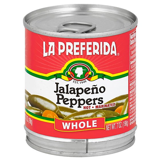 La Preferida Jalapeno Peppers Whole Hot - 7 Oz
