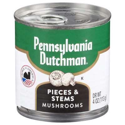 Pennsylvania Dutchman Sliced Mushroom Tems & Pieces Glass Jar - 6 Oz - Image 3