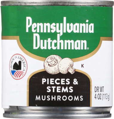 Pennsylvania Dutchman Sliced Mushroom Tems & Pieces Glass Jar - 6 Oz - Image 2