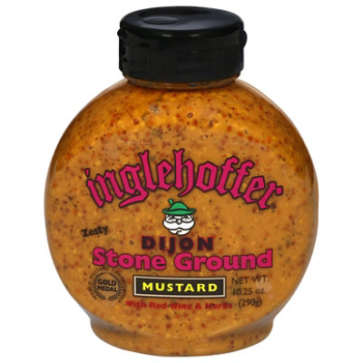 Inglehoffer Mustard Dijon Stone Ground - 10.25 Oz - Image 2