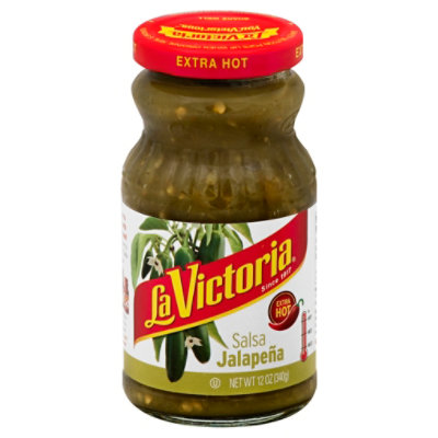 La Victoria Salsa Green Jalapena, Extra Hot, 12.0 Oz - 12 Oz