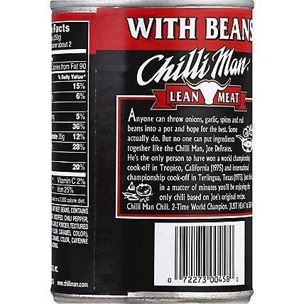 Chilli Man Chili With Beans Lean Meat Can - 15 Oz - Image 6