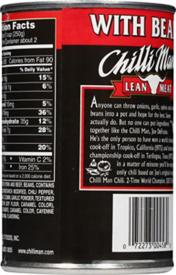 Chilli Man Chili With Beans Lean Meat Can - 15 Oz - Image 6