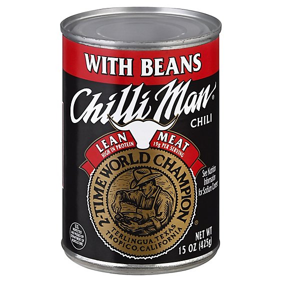 Chilli Man Chili With Beans Lean Meat Can - 15 Oz