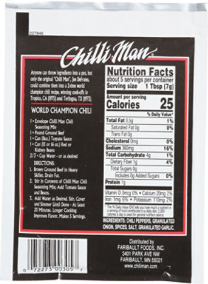 Chilli Man Chili Seasoning - 1.25 Oz - Image 6