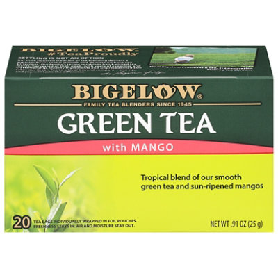 Bigelow Tea Bags Green With Mango 20 Count - 0.91 Oz - Image 4