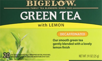 Bigelow Green Tea Lemon Decaf - 20 Count - Image 4