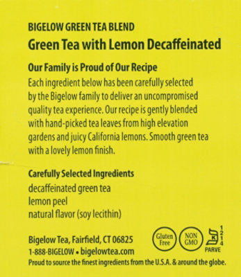Bigelow Green Tea Lemon Decaf - 20 Count - Image 2