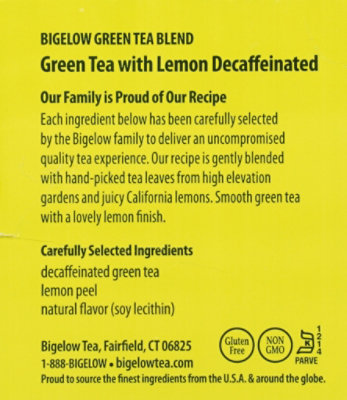 Bigelow Green Tea Lemon Decaf - 20 Count - Image 3