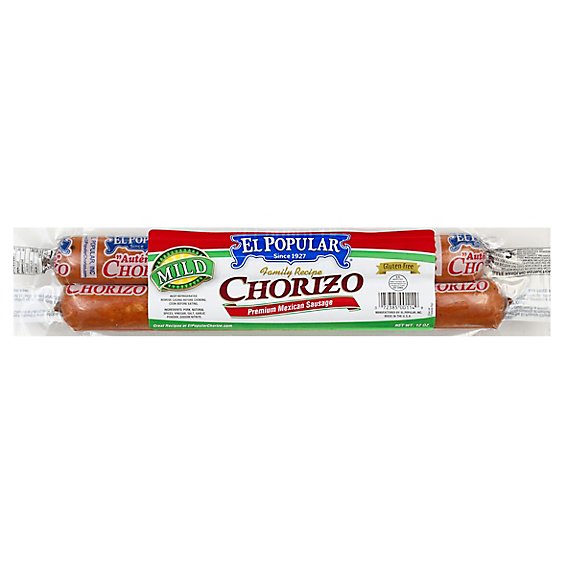 El Popular Original Chorizo - 12 Oz