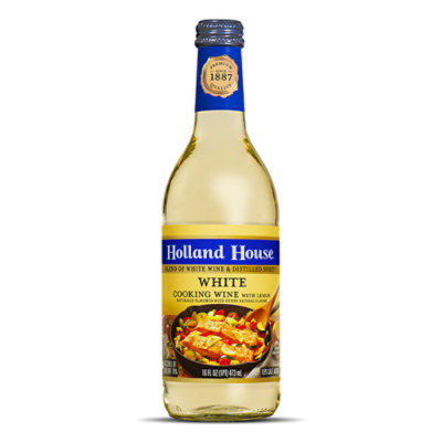 Holland House White Cooking Wine with Lemon - 16 Oz - Image 1