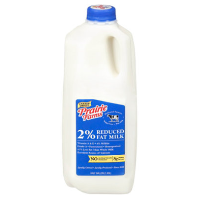 Prairie Farms 1/2 Gallon 2% Milk Plastic Bottle - 64 Fl. Oz