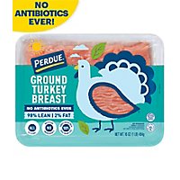 PERDUE No Antibiotics Ever Fresh Ground Turkey Breast Traypack - 1 Lb - Image 1