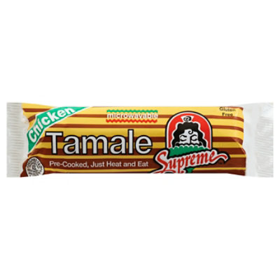 Supreme Chicken Tamale - 4 Oz - Image 1