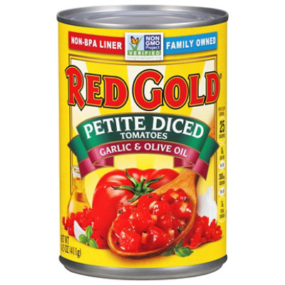 Red Gold Tomatoes Petite Diced Garlic & Olive Oil - 14.5 Oz - Image 3