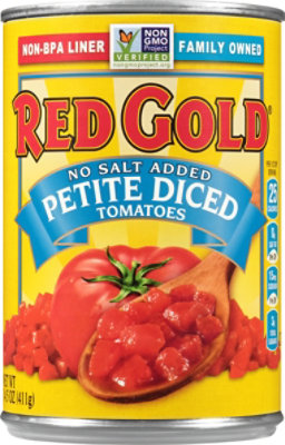 Red Gold Tomatoes Petite Diced No Salt Added - 14.5 Oz - Image 2