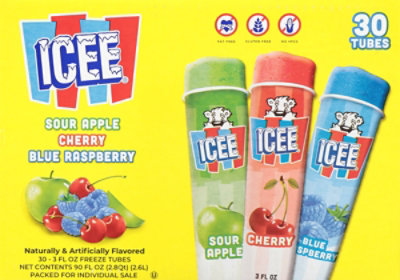 ICEE Freeze Tubes Cherry Sour Apple & Blue Raspberry - 30-3 Fl. Oz. - Image 6