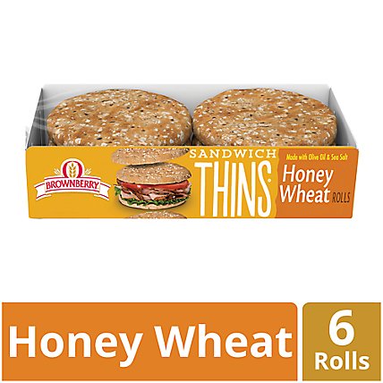 Brownberry Honey Wheat Sandwich Thins - 12 Oz - Image 1