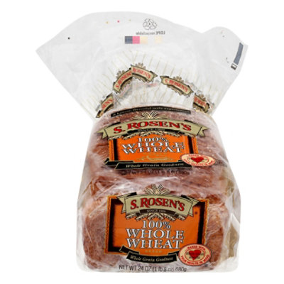 S.Rosens 100% Whole Wheat Bread - 24 Oz - Image 3