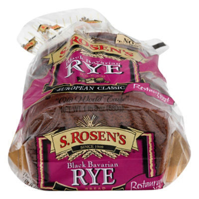 S.Rosens Black Bavarian Rye Bread - 24 Oz - Image 3