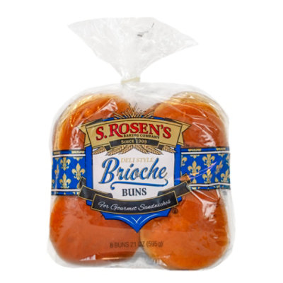 S.Rosens Deli Brioche Hamburger Buns - 8 Count - Image 2