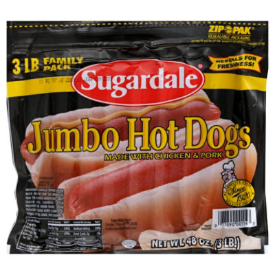 Sugardale Jumbo Hot Dogs - 3 Lb - Image 1