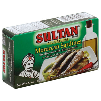 Sultan Sardine In Hot Olive Oil - 4.37 Oz - Image 1