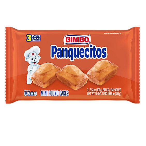 Bimbo Panquecitos Mini Pound Cakes Twin Packs - 3 Oz