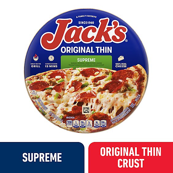 Jack's Original Thin Crust Supreme Frozen Pizza - 15.8 Oz