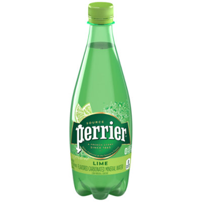 Perrier Lime Flavored Carbonated Mineral Water Plastic Bottle - 16.9 Fl. Oz.