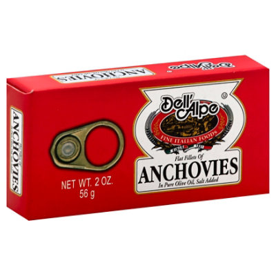 Dell Alpe Flat Anchovies - 2 Oz - Image 1