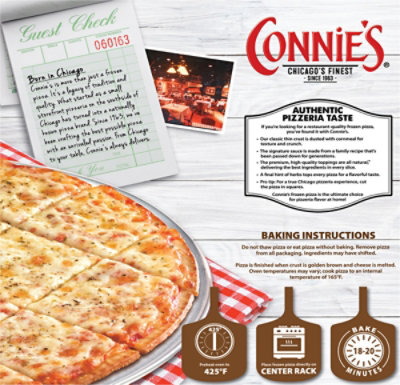 Connies Pizza Thin Crust Cheese 12 Inch Frozen - 20.36 Oz - Image 6