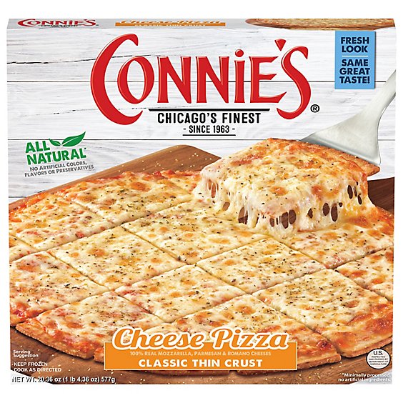 Connies Pizza Thin Crust Cheese 12 Inch Frozen - 20.36 Oz