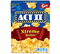 Act II Xtreme Butter Microwave Popcorn - 6-2.75 Oz