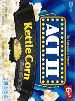 Act II Kettle Corn Microwave Popcorn - 6-2.75 Oz - Image 6