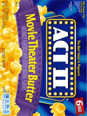 Act II Movie Theater Butter Microwave Popcorn -6-2.75 Oz - Image 6