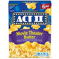 Act II Movie Theater Butter Microwave Popcorn 6 Count - 2.75 Oz - Image 2