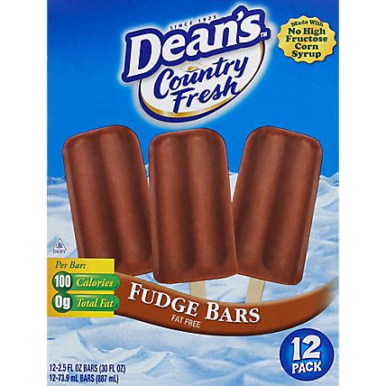 Dean's Country Fresh Fudge Ice Cream Bars - 12-2.5 Fl. Oz. - Image 1