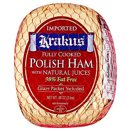 Krakus Polish Dinner Ham - 3 Lb - Image 1