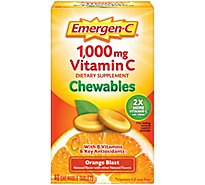 Emergen-C 1000 mg Vitamin C Orange Blast Chewables - 40 Count