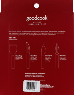 Good Cook Gourmet Cheese Knife Set 4 Piece - Each - Image 3