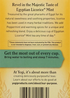 Yogi Teas Tea Egyptn Licoric - 16 Count - Image 5